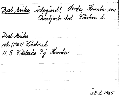 Bild på arkivkortet för arkivposten Dal-Eriks