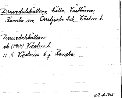 Bild på arkivkortet för arkivposten Druvedalskällan