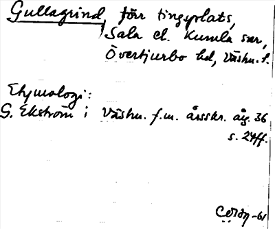 Bild på arkivkortet för arkivposten Gullagrind