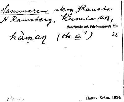Bild på arkivkortet för arkivposten Hammaren