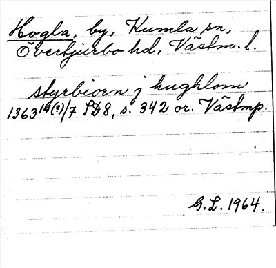 Bild på arkivkortet för arkivposten Hogla