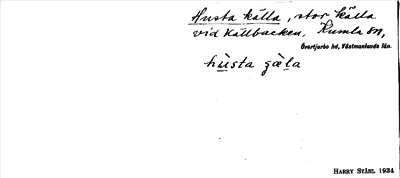 Bild på arkivkortet för arkivposten Husta källa