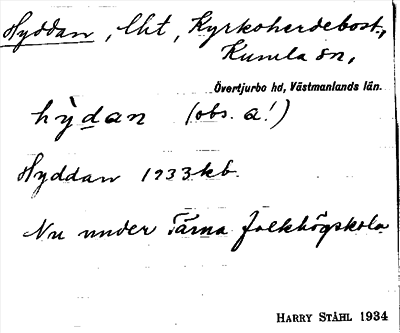 Bild på arkivkortet för arkivposten Hyddan