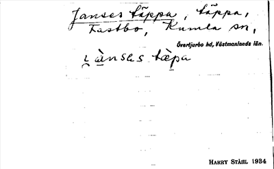 Bild på arkivkortet för arkivposten Janses täppa