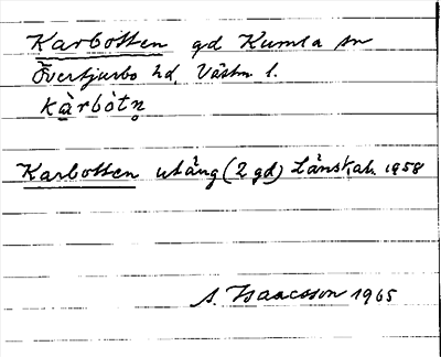 Bild på arkivkortet för arkivposten Karbotten