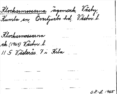 Bild på arkivkortet för arkivposten Klockarmossarna