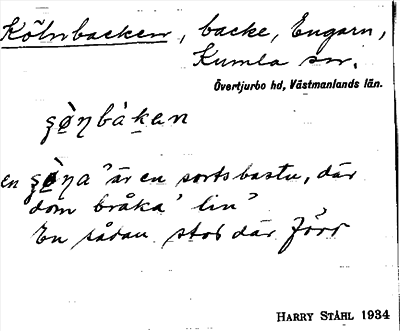 Bild på arkivkortet för arkivposten Kölnbacken