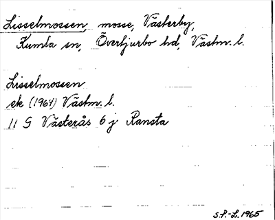 Bild på arkivkortet för arkivposten Lisselmossen