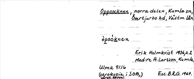 Bild på arkivkortet för arkivposten Oppsocknen
