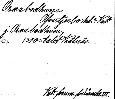 Bild på arkivkortet för arkivposten Oræzbodhum