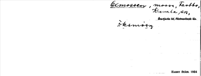Bild på arkivkortet för arkivposten Oxmossen