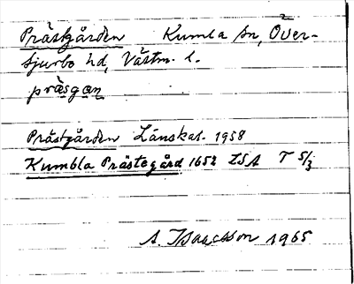 Bild på arkivkortet för arkivposten Prästgården