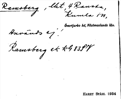 Bild på arkivkortet för arkivposten Ramsberg