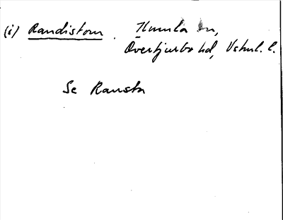 Bild på arkivkortet för arkivposten Randistom, se Ransta