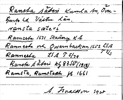 Bild på arkivkortet för arkivposten Ransta säteri