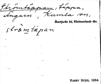 Bild på arkivkortet för arkivposten Strömtäppan
