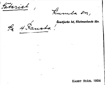 Bild på arkivkortet för arkivposten Säteriet, se 4 Ransta