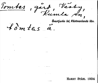 Bild på arkivkortet för arkivposten Tomtes