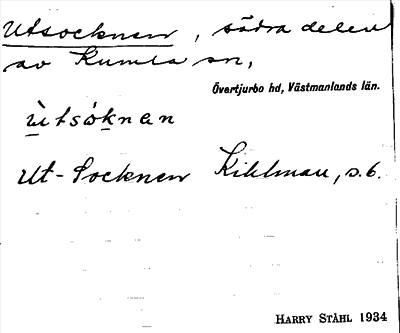 Bild på arkivkortet för arkivposten Utsocknen