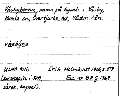 Bild på arkivkortet för arkivposten Väsbyborna