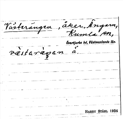 Bild på arkivkortet för arkivposten Västerängen