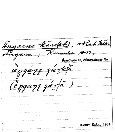 Bild på arkivkortet för arkivposten Ängarns kärr(et)