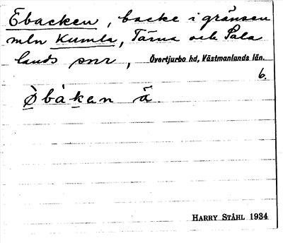 Bild på arkivkortet för arkivposten Öbacken