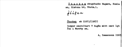 Bild på arkivkortet för arkivposten Öbacken