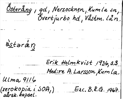 Bild på arkivkortet för arkivposten Österäng