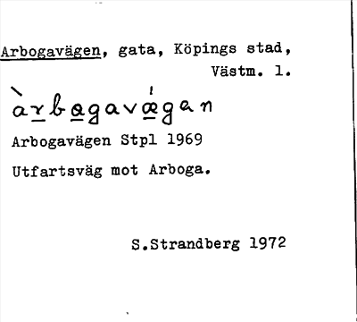 Bild på arkivkortet för arkivposten Arbogavägen