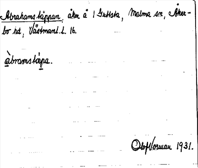 Bild på arkivkortet för arkivposten Abrahamstäppan