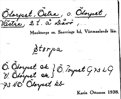 Bild på arkivkortet för arkivposten Ötorpet, Östra, o. Ötorpet, Västra