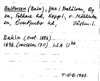 Bild på arkivkortet för arkivposten Balforsen