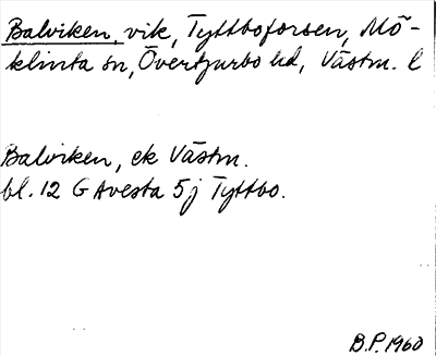 Bild på arkivkortet för arkivposten Balviken