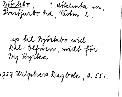 Bild på arkivkortet för arkivposten Björkbo