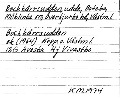Bild på arkivkortet för arkivposten Bockkärrsudden