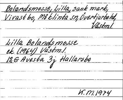Bild på arkivkortet för arkivposten Bolandsmosse, Lilla