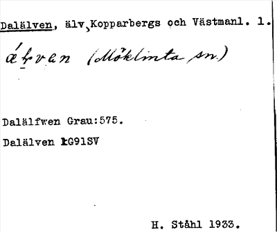 Bild på arkivkortet för arkivposten Dalälven