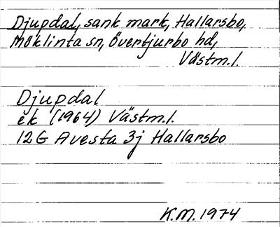 Bild på arkivkortet för arkivposten Djupdal