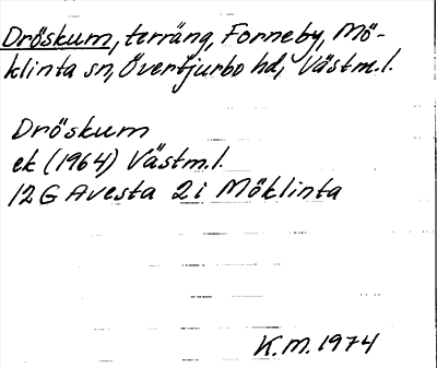 Bild på arkivkortet för arkivposten Dröskum