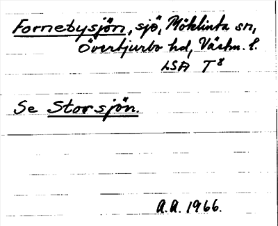 Bild på arkivkortet för arkivposten Fornebysjön, se Storsjön