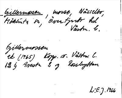 Bild på arkivkortet för arkivposten Gillermossen
