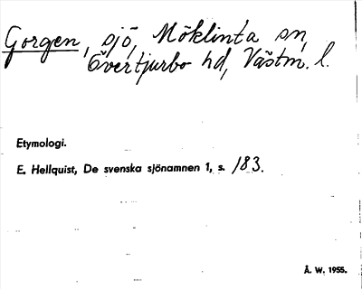 Bild på arkivkortet för arkivposten Gorgen