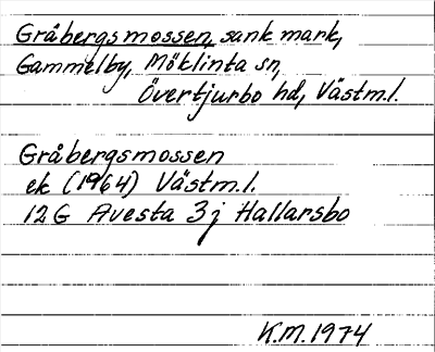 Bild på arkivkortet för arkivposten Gråbergsmossen