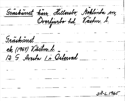 Bild på arkivkortet för arkivposten Gräskärret