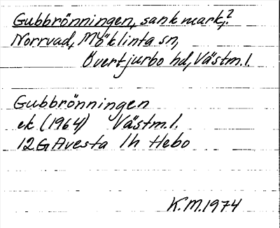 Bild på arkivkortet för arkivposten Gubbrönningen