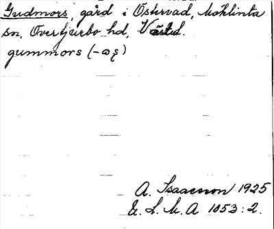 Bild på arkivkortet för arkivposten Gudmors