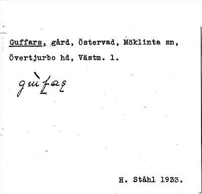 Bild på arkivkortet för arkivposten Guffars