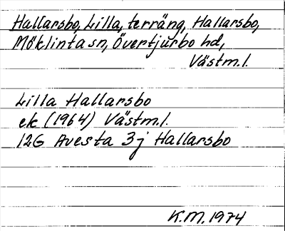 Bild på arkivkortet för arkivposten Hallarsbo, Lilla