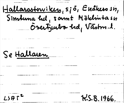 Bild på arkivkortet för arkivposten Hallarsstorviken, se Hallaren
